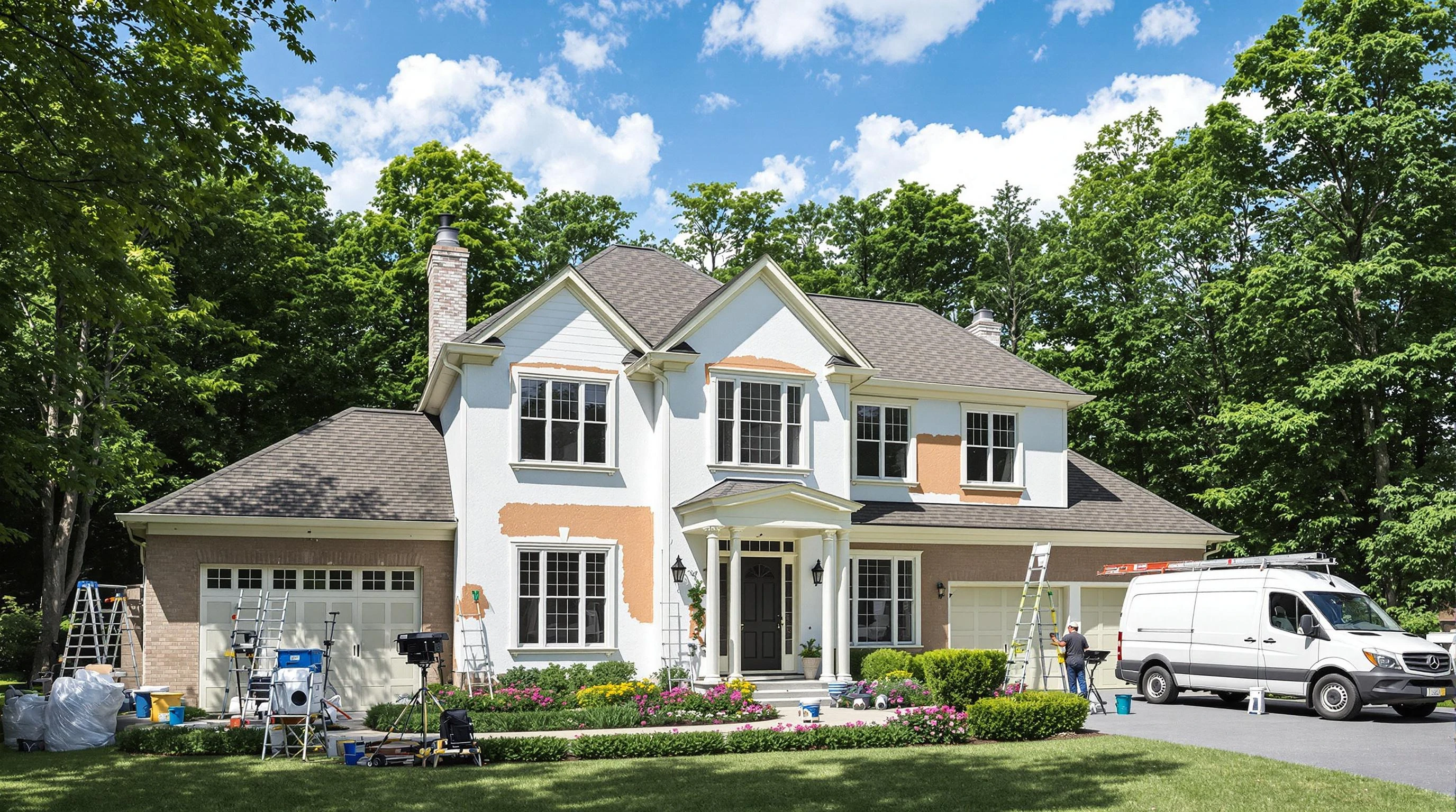 Hudson House Painters painting crew working in Aurora, OH